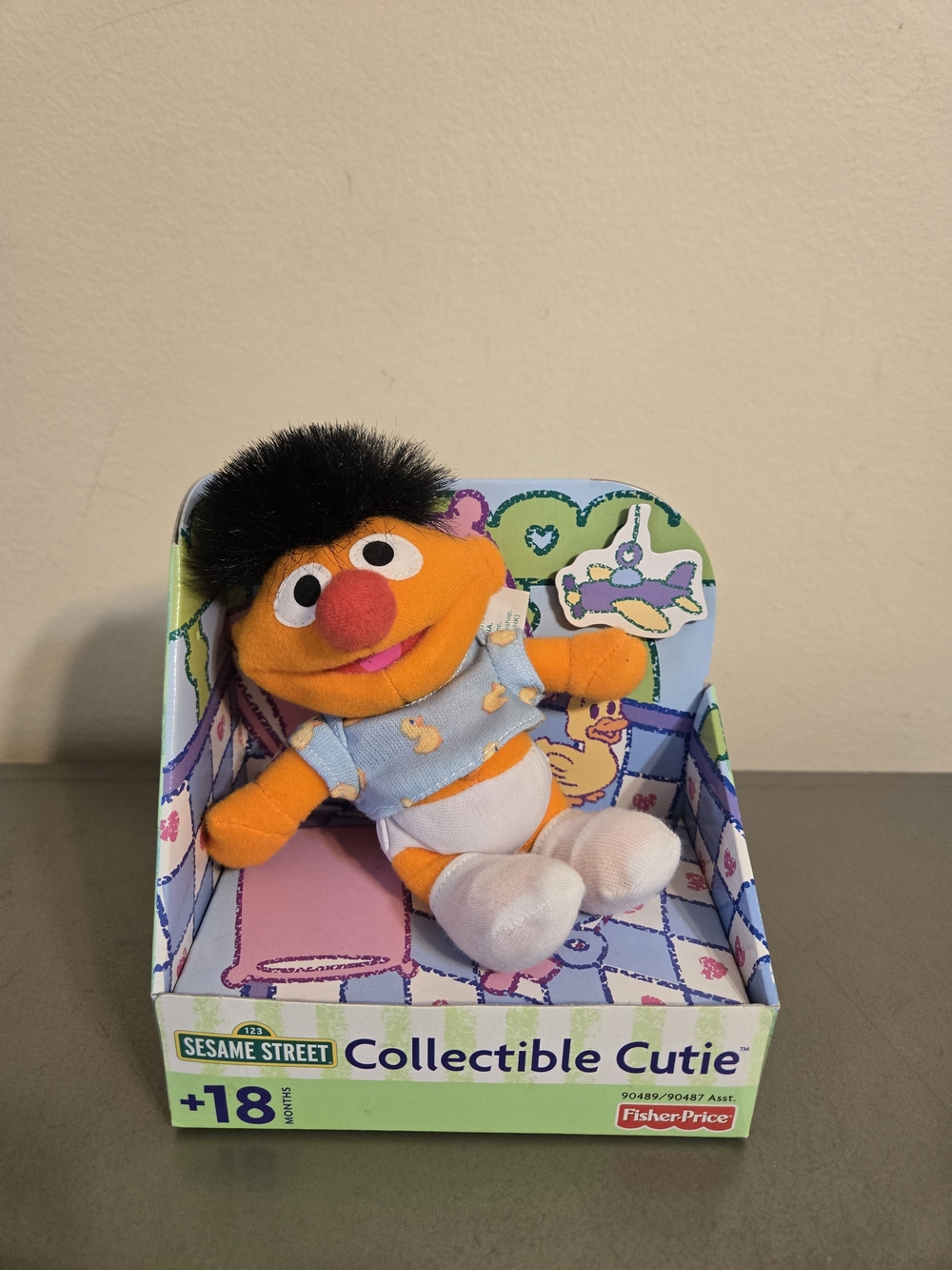 Fisher Price Sesame Street Collectible Cutie Ernie 6" Plush Toy - 2001